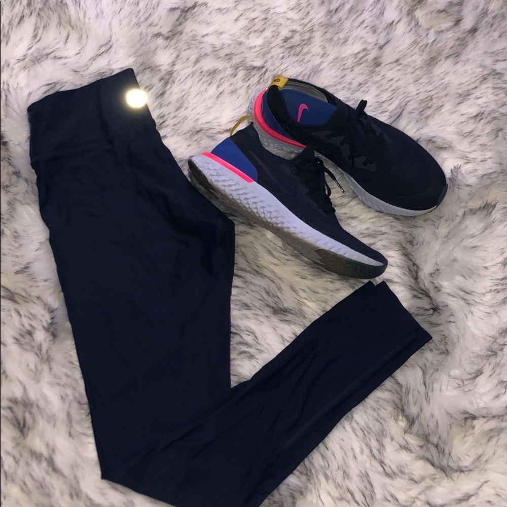 Mid rise navy blue leggings